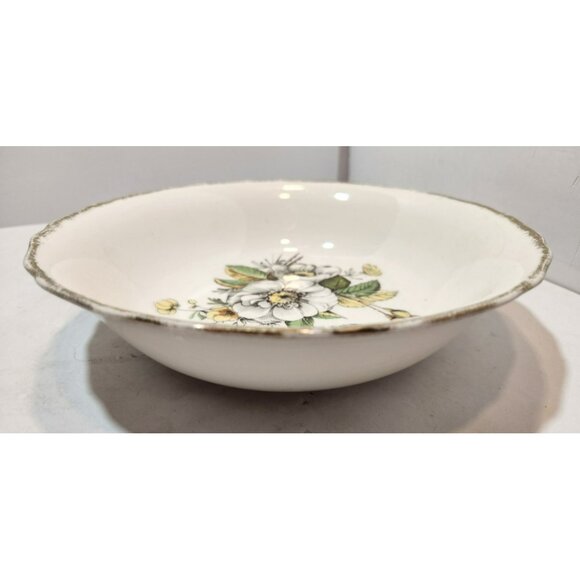 Vintage Royal Tudor 22 Kt Gold Linda Floral Round Porcelain Serving Bowl - Picture 7 of 13